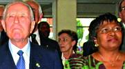 The Italian President, Carlo Azeglio Ciampi and Dr M.E. Tshabalala-Msimang, the South African Minister of Health